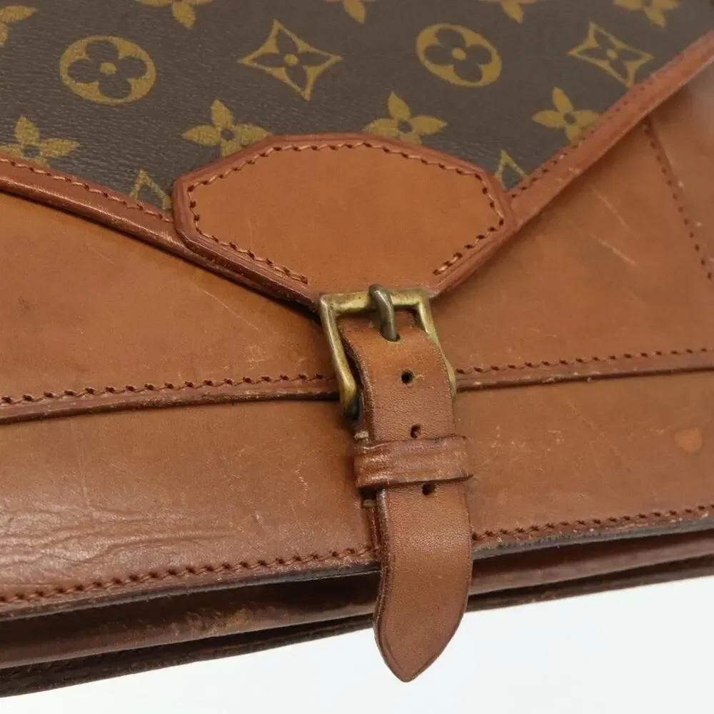 Louis Vuitton Monogram Sac Biface Handbag Brown